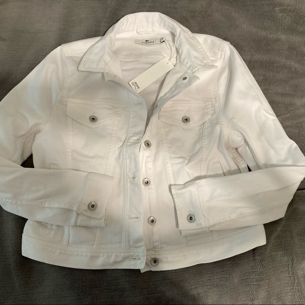 NWT Vinryard Vines White Jean Jacket-M